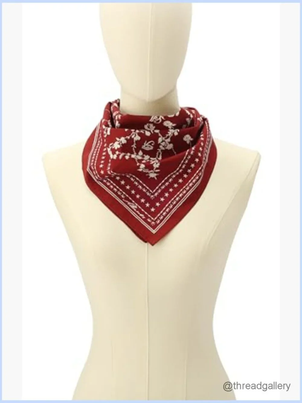 Fleur De Lis Cotton Bandana - Lightweight Fashion Scarf